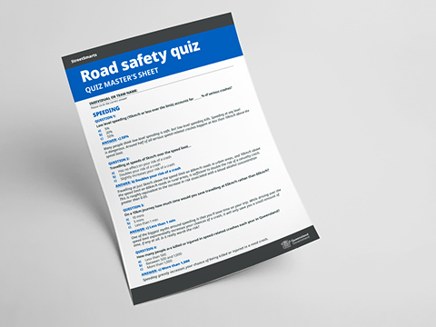 Thumbnail of Road safety quiz - master’s sheet