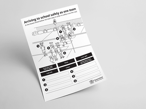 Thumbnail of Kids activity sheet - arriving at school
