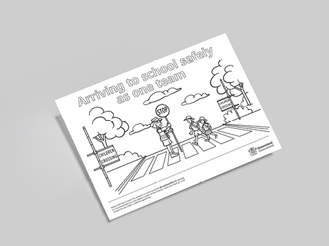 Thumbnail of Children crossing - colouring-in