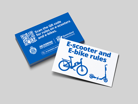 E-bikes and E-scooters information card