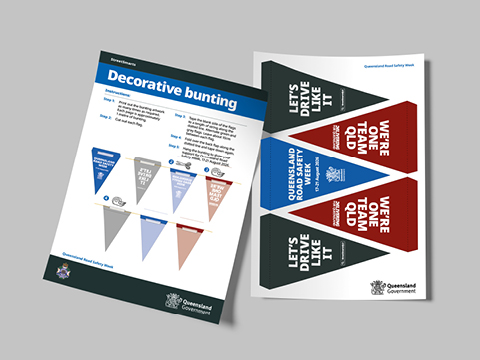 Thumbnail of Queensland Road Safety Week DIY bunting